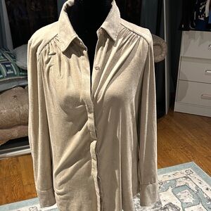 Chico's Beige Button Down Blouse